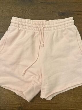 Aritzia TNA Cozy Light Pink Women's Fleece Shorts